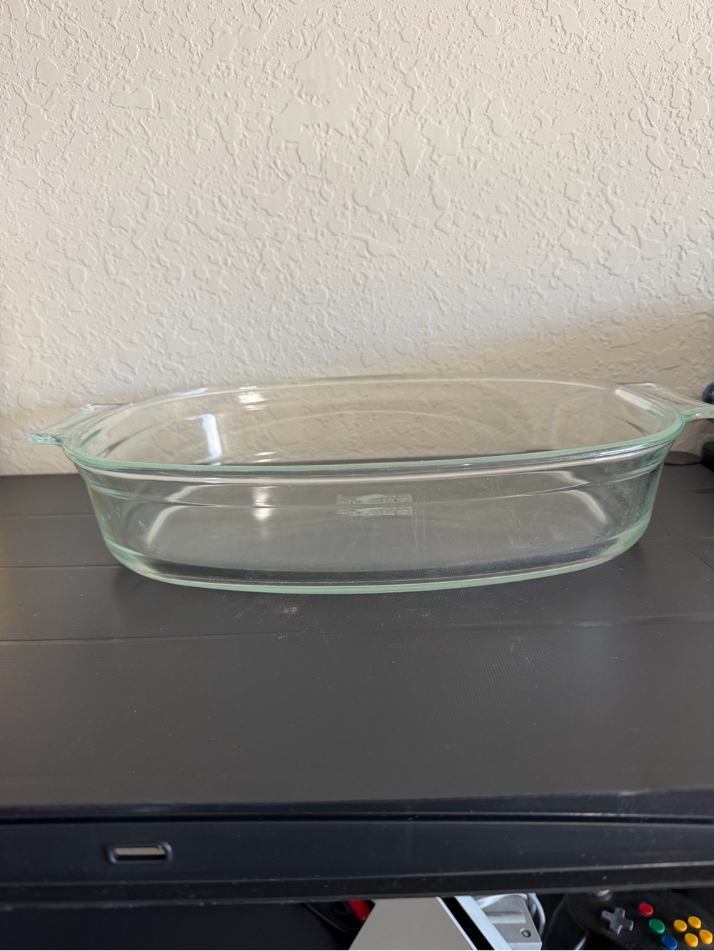 Vintage Pyrex #704 2Qt Clear Glass Oval Casserole Baking Dish with Handles